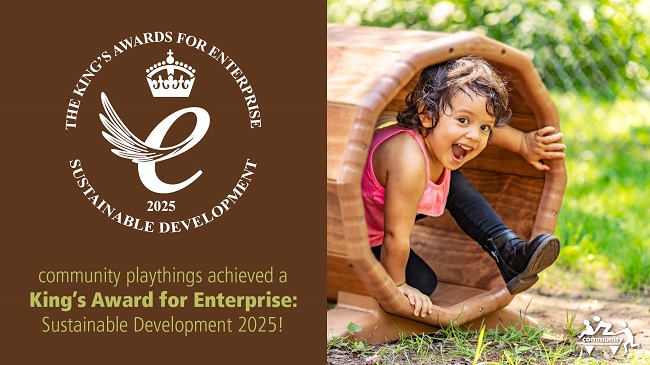 Playground equipment manufacturer awarded top sustainability accolade