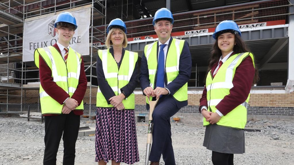 Sod-cutting ceremony marks start of work on new school building